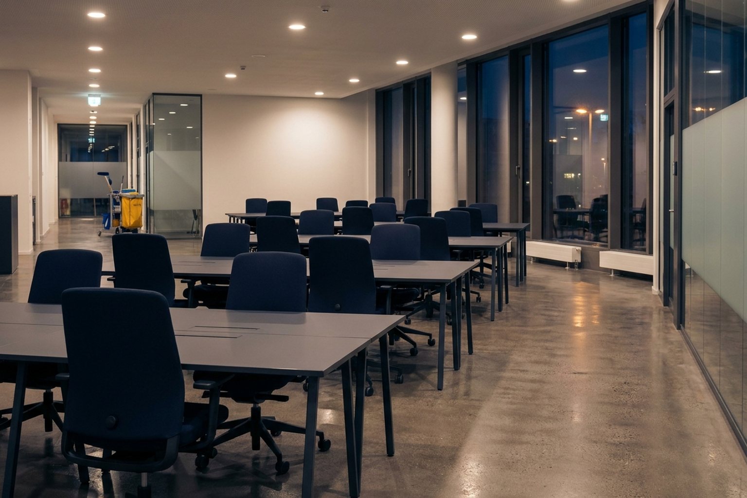 Unterhaltsreinigung Bürogebäude Homburg — wiederkehrende Reinigung durch hn-clean